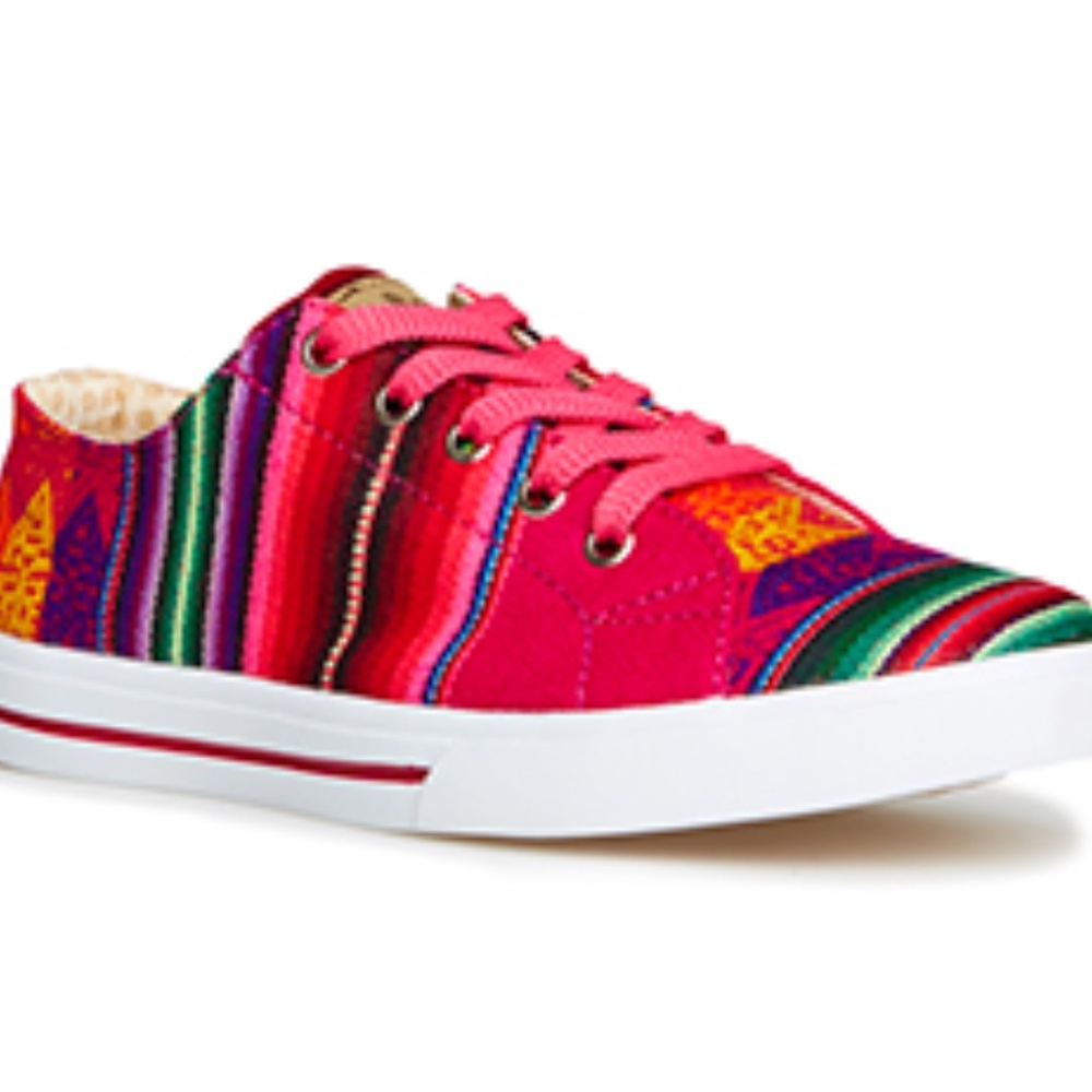 Inkkas Low Top Sneaker size 8 pink/multi color